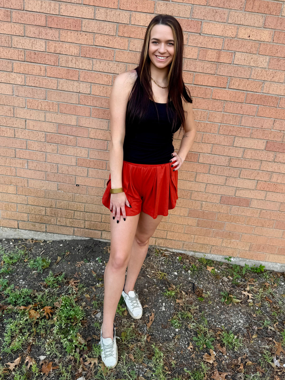 Gotta Run Shorts-RUST