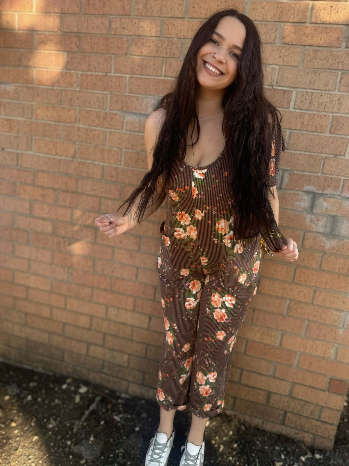 Falling For You Cropped Romper