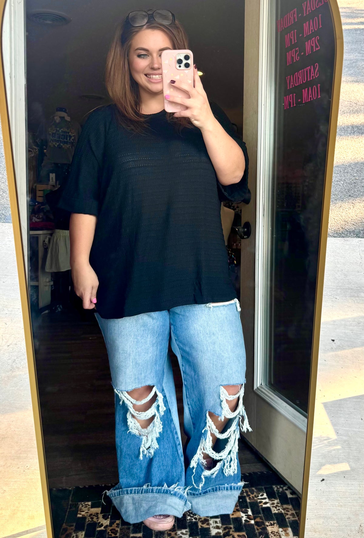 L&B High Rise Destroyed Trousers