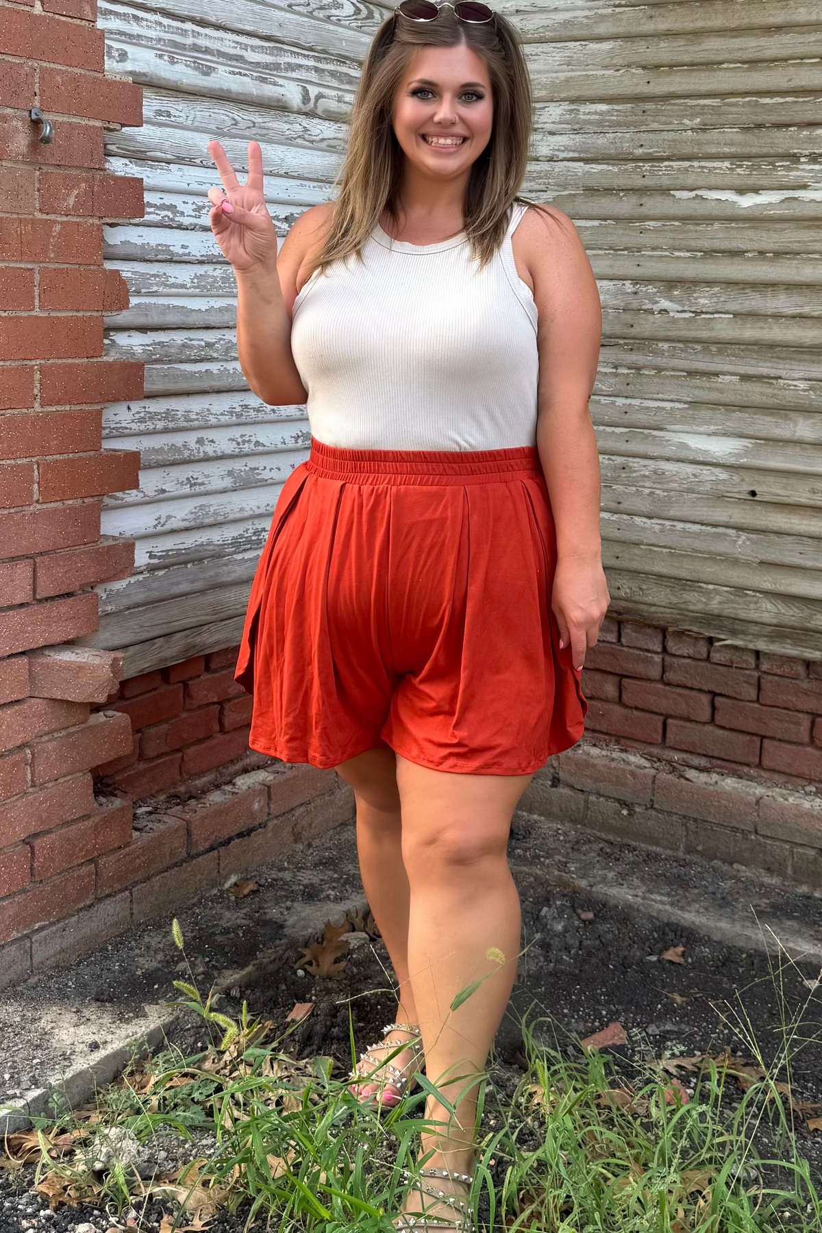 Gotta Run Shorts-RUST