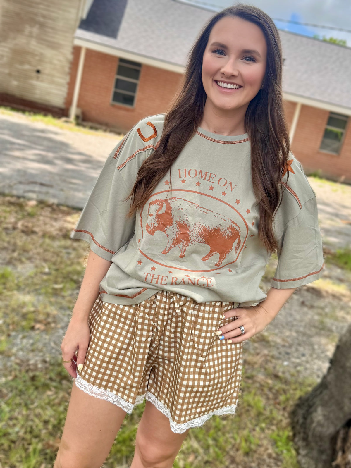 Country Side Shorts-Brown