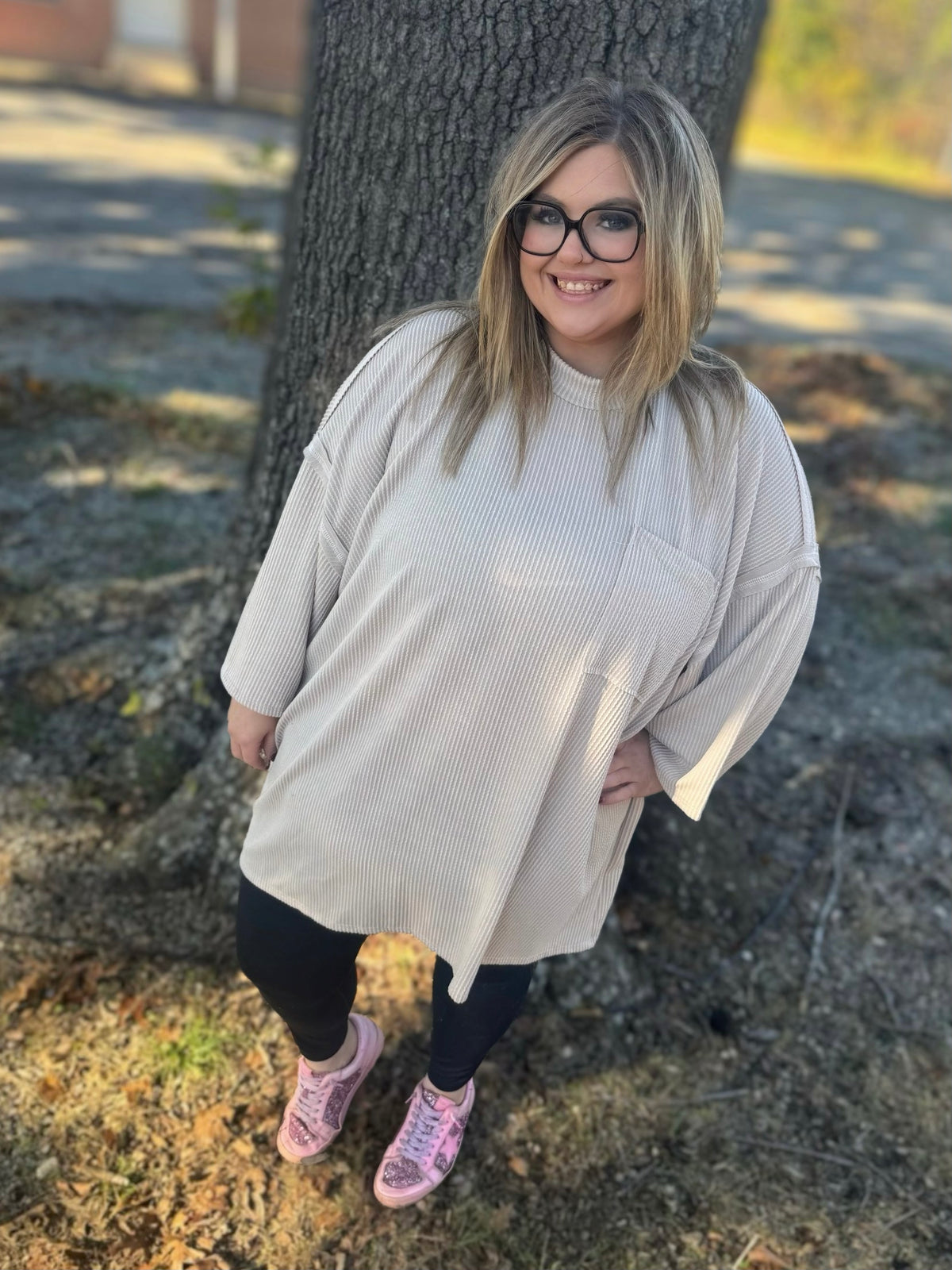 Not So Basic Oversized Top-Cream