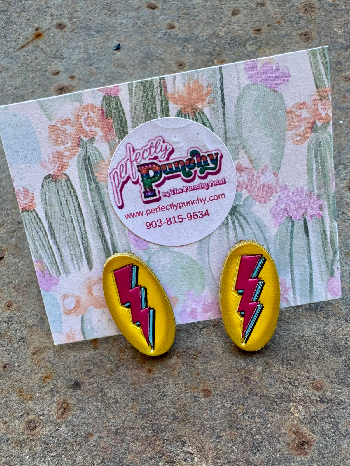 The Leather Lightning Earrings