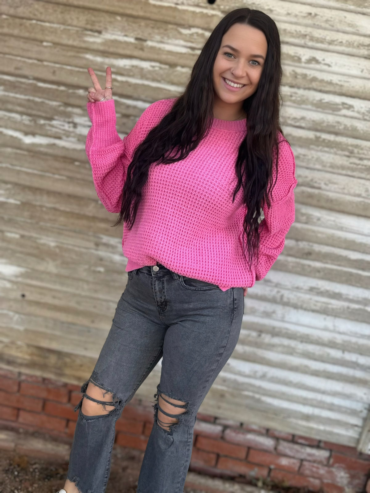 Pop In Pink Knitted Sweater