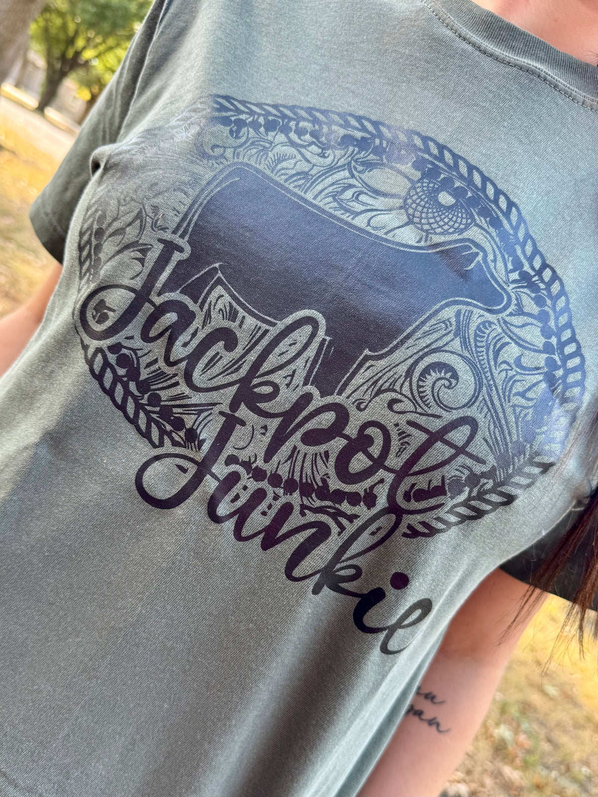 Jackpot Junkie-Cow Tee