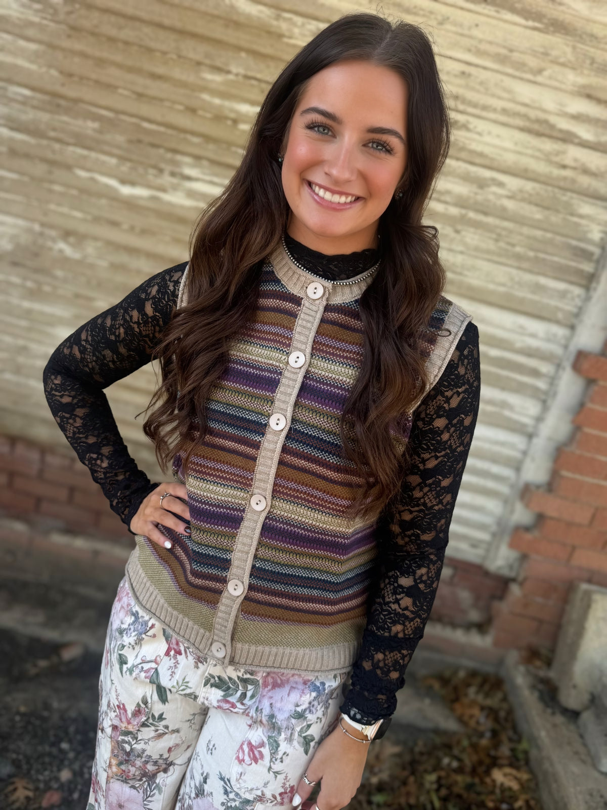 Sweet And Striped Sweater Vest