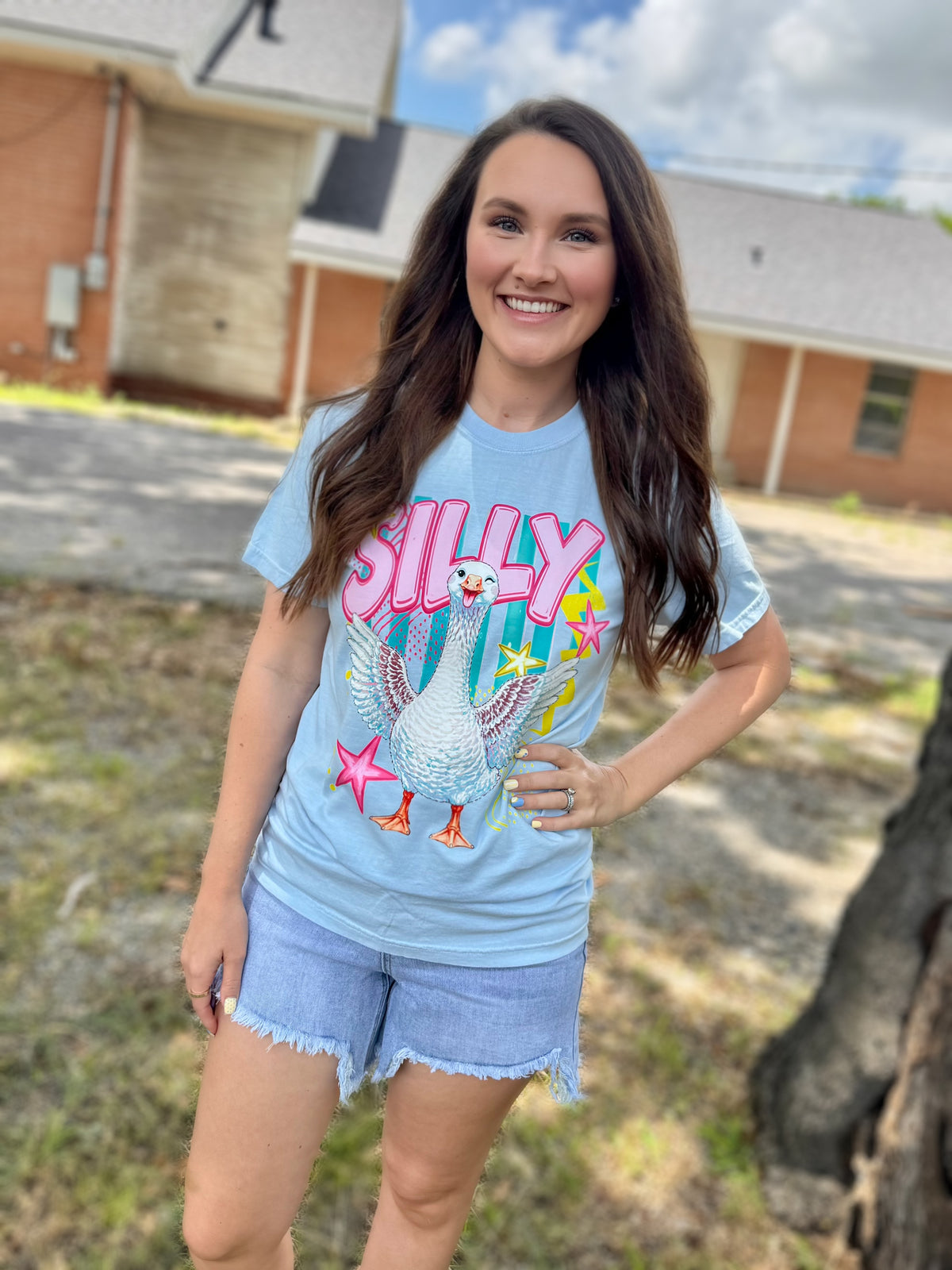 Sterling Kreek High Low Denim Shorts