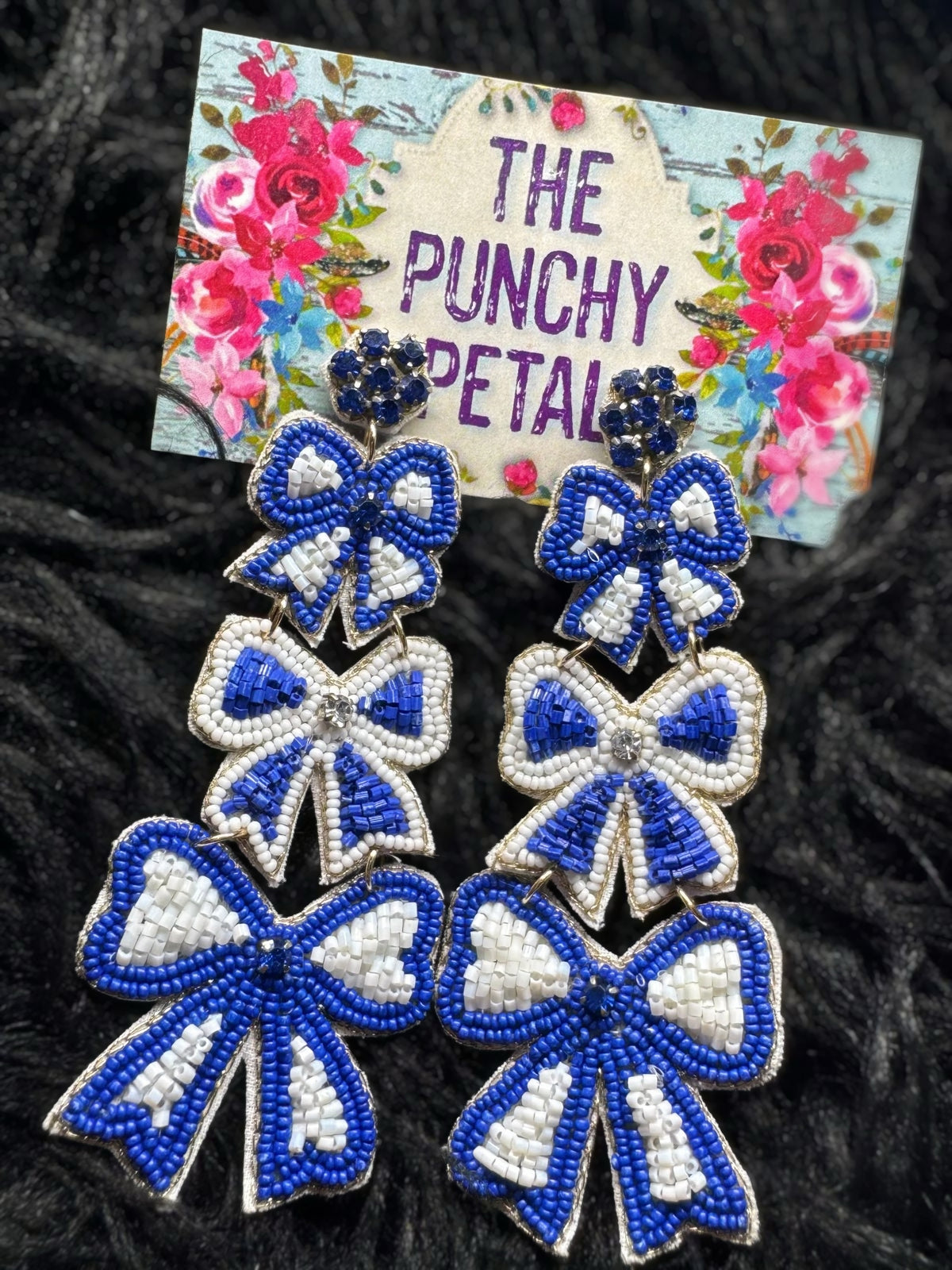 The Peppy Girl Earrings-Blue