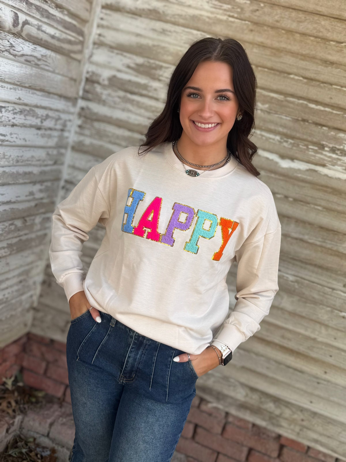Happy Girl Lightweight Sweatshirt