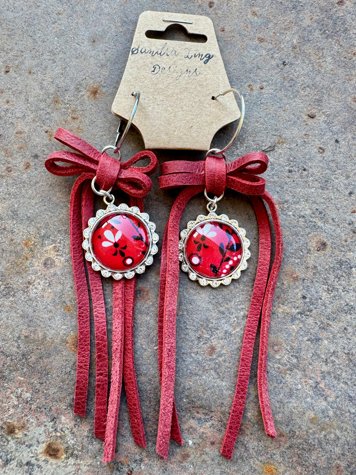 Sandra Ling Bows and Bandanas Earrings