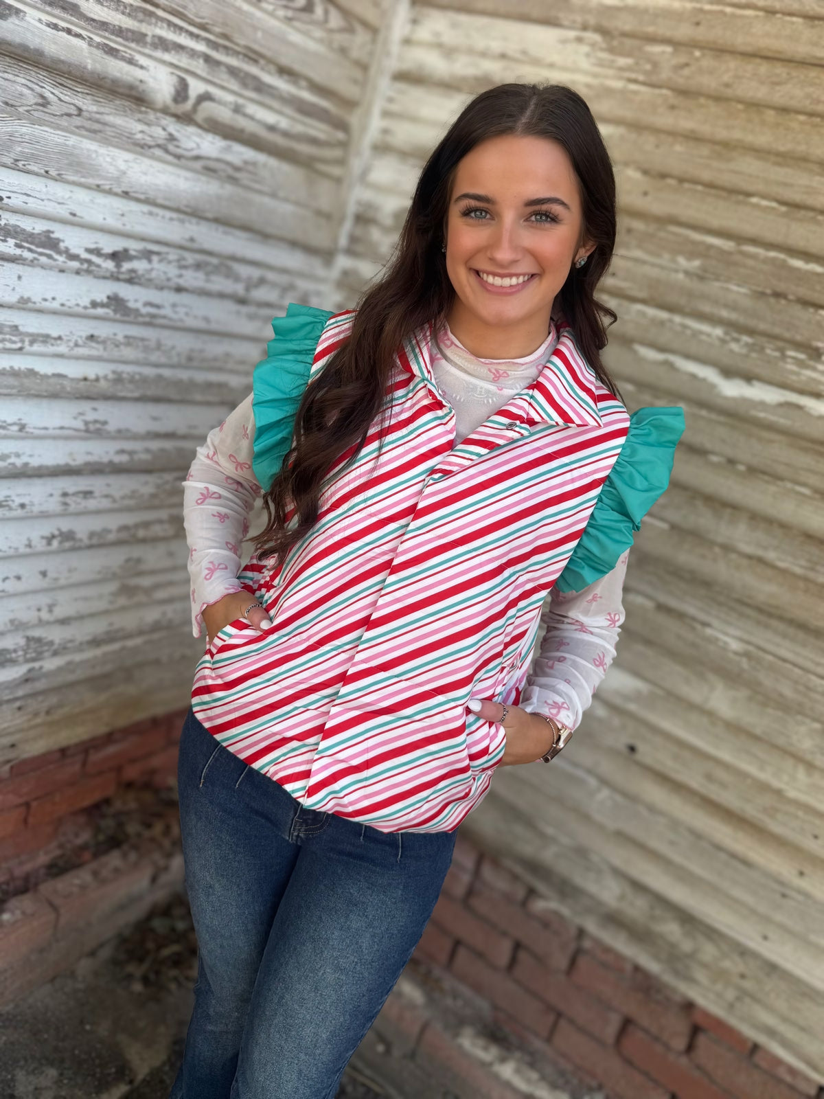 Peppermint Dreams Puffer Vest