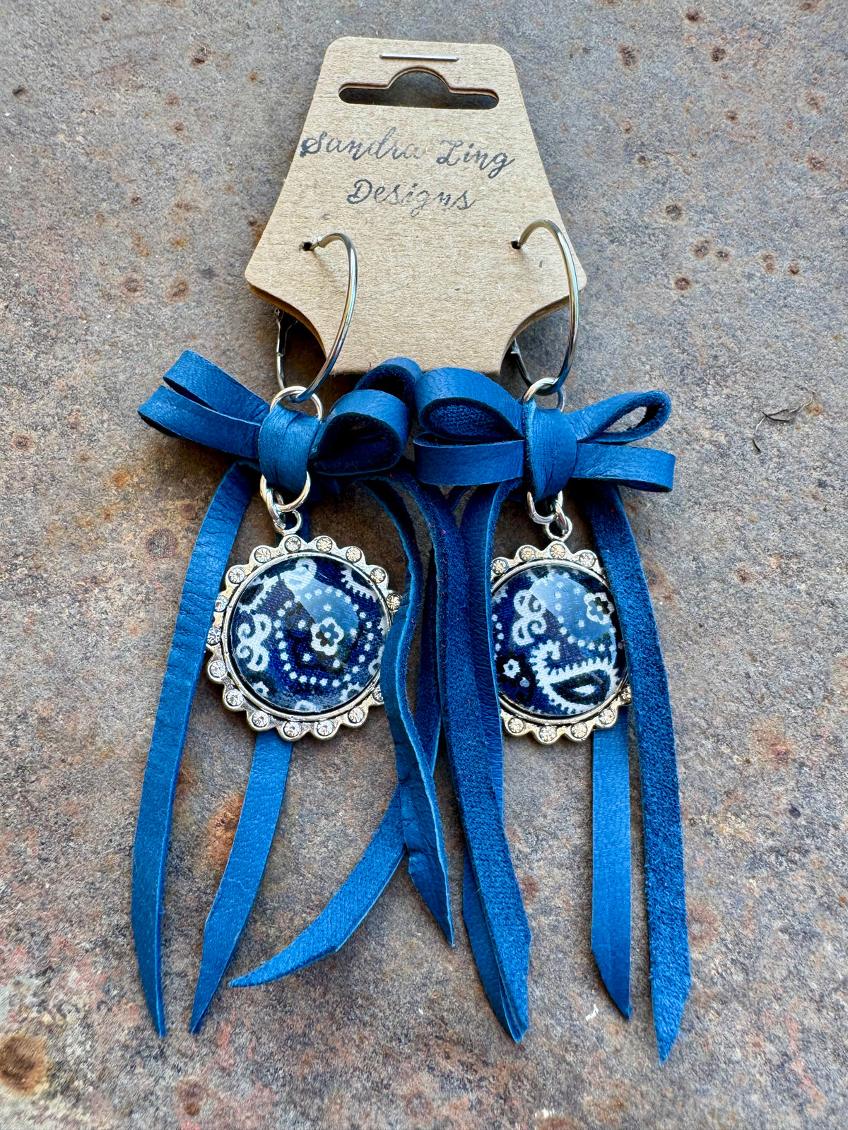 Sandra Ling Bows and Bandanas Earrings