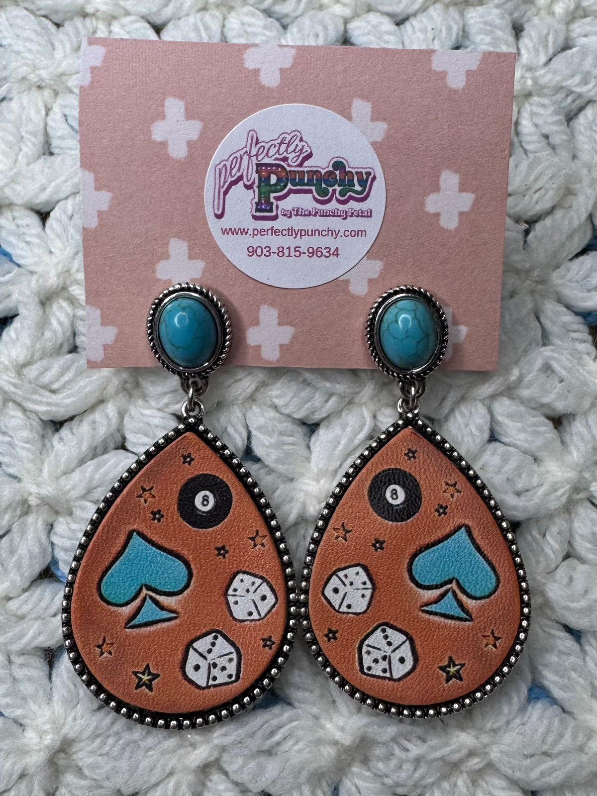 Roll The Dice Earrings-Blue