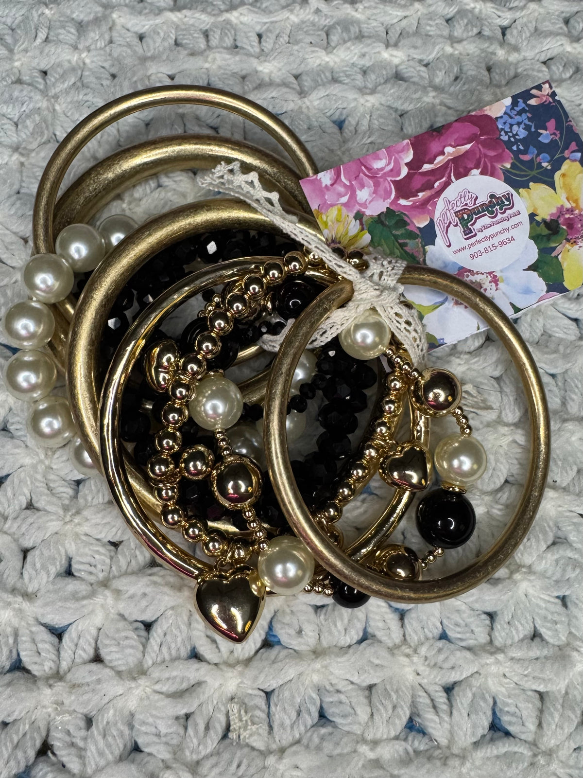 Heart Of Gold Bracelet Set