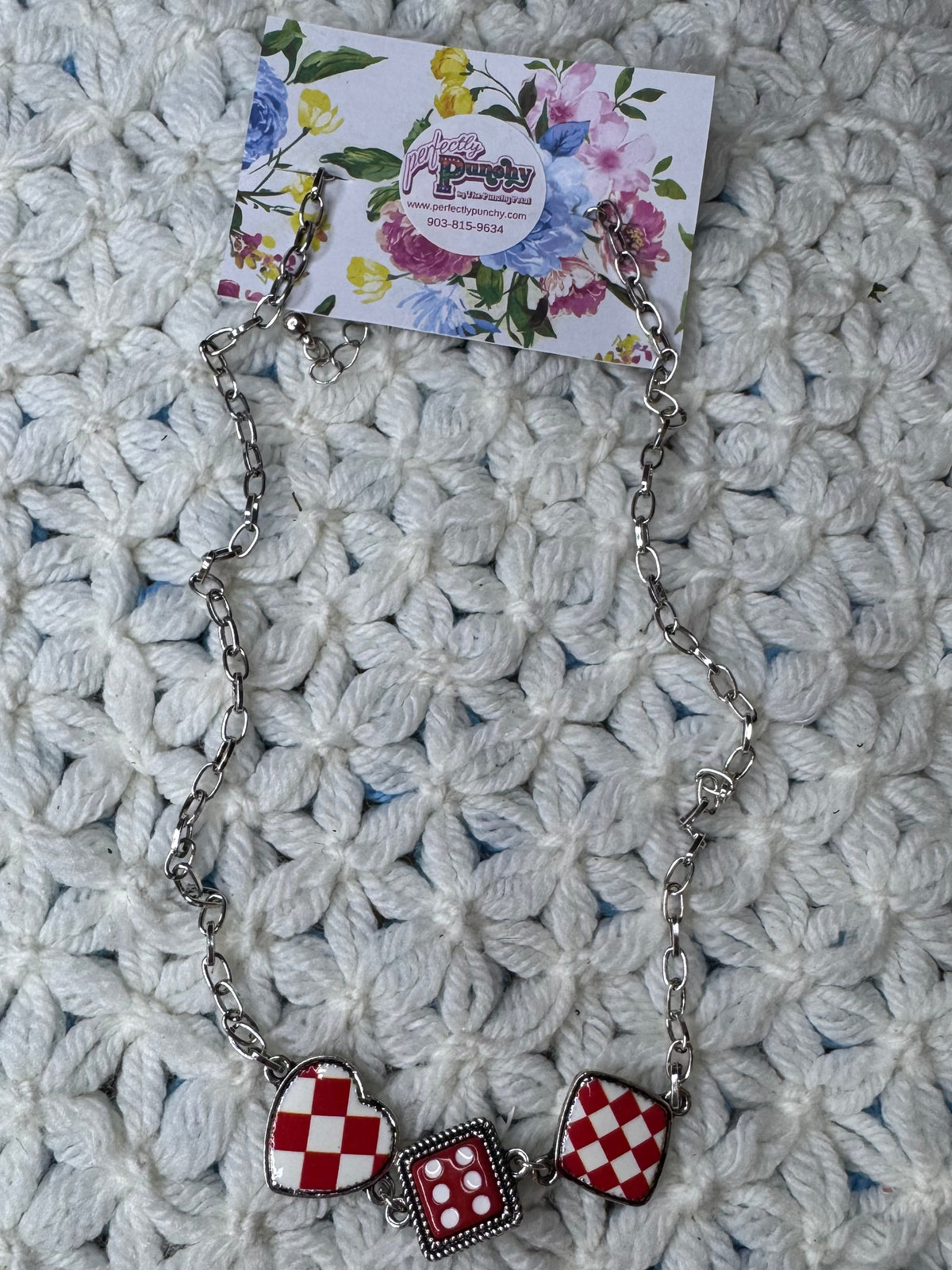 Winning Hand Necklace-Red