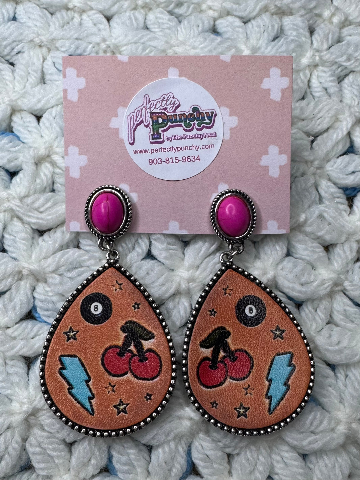 Roll The Dice Earrings-Pink