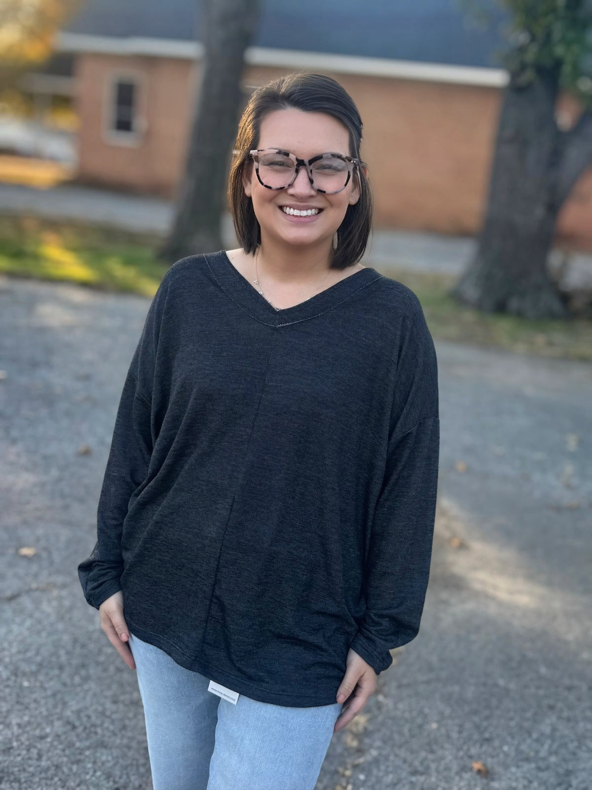 Comfy In Charcoal Top