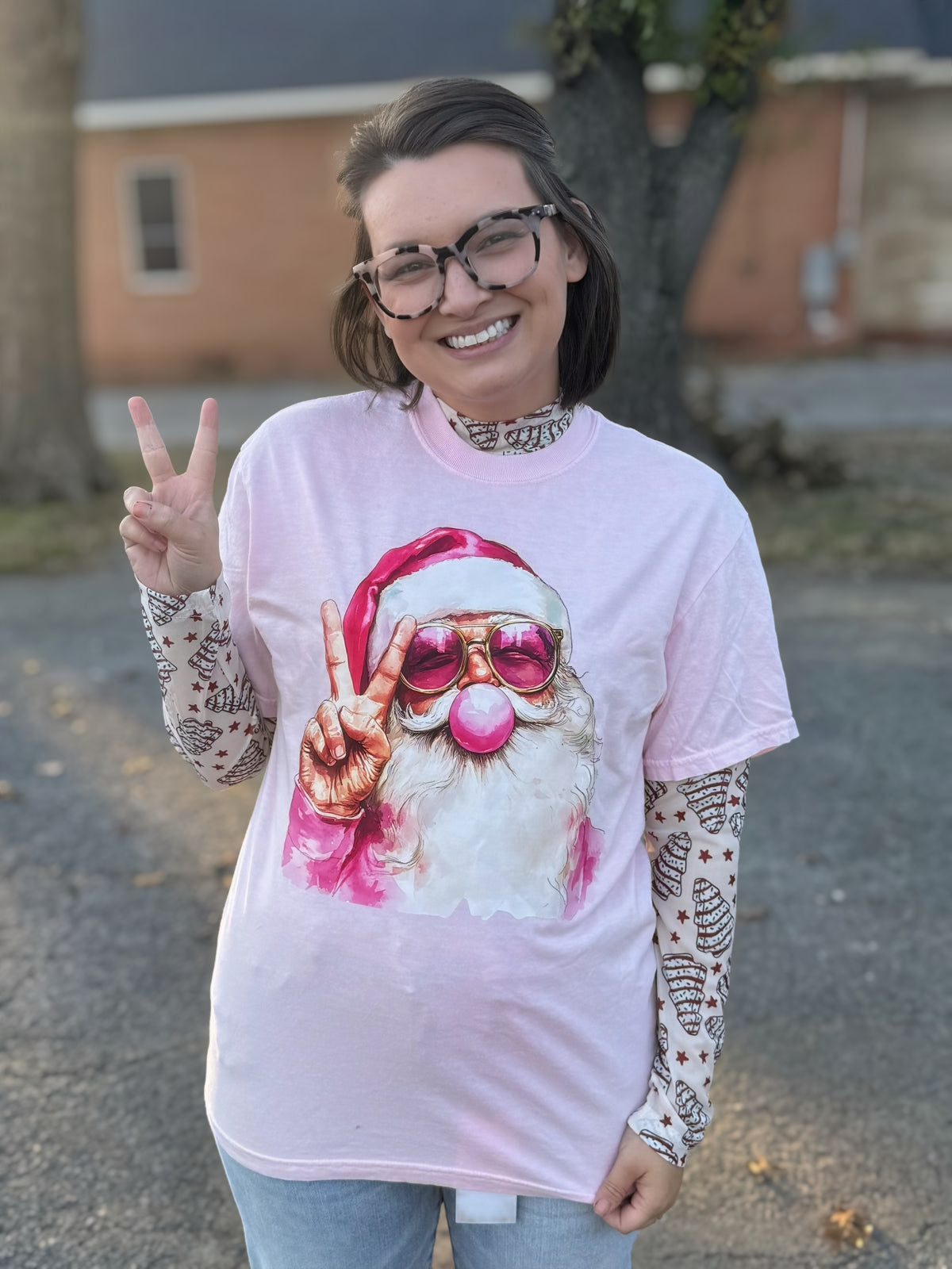 Bubblegum Santa Tee