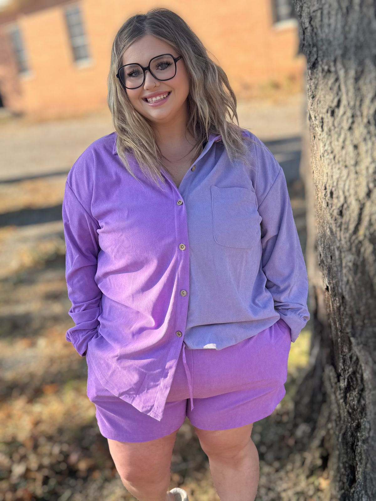 Comfy In Corduroy Set-Purple