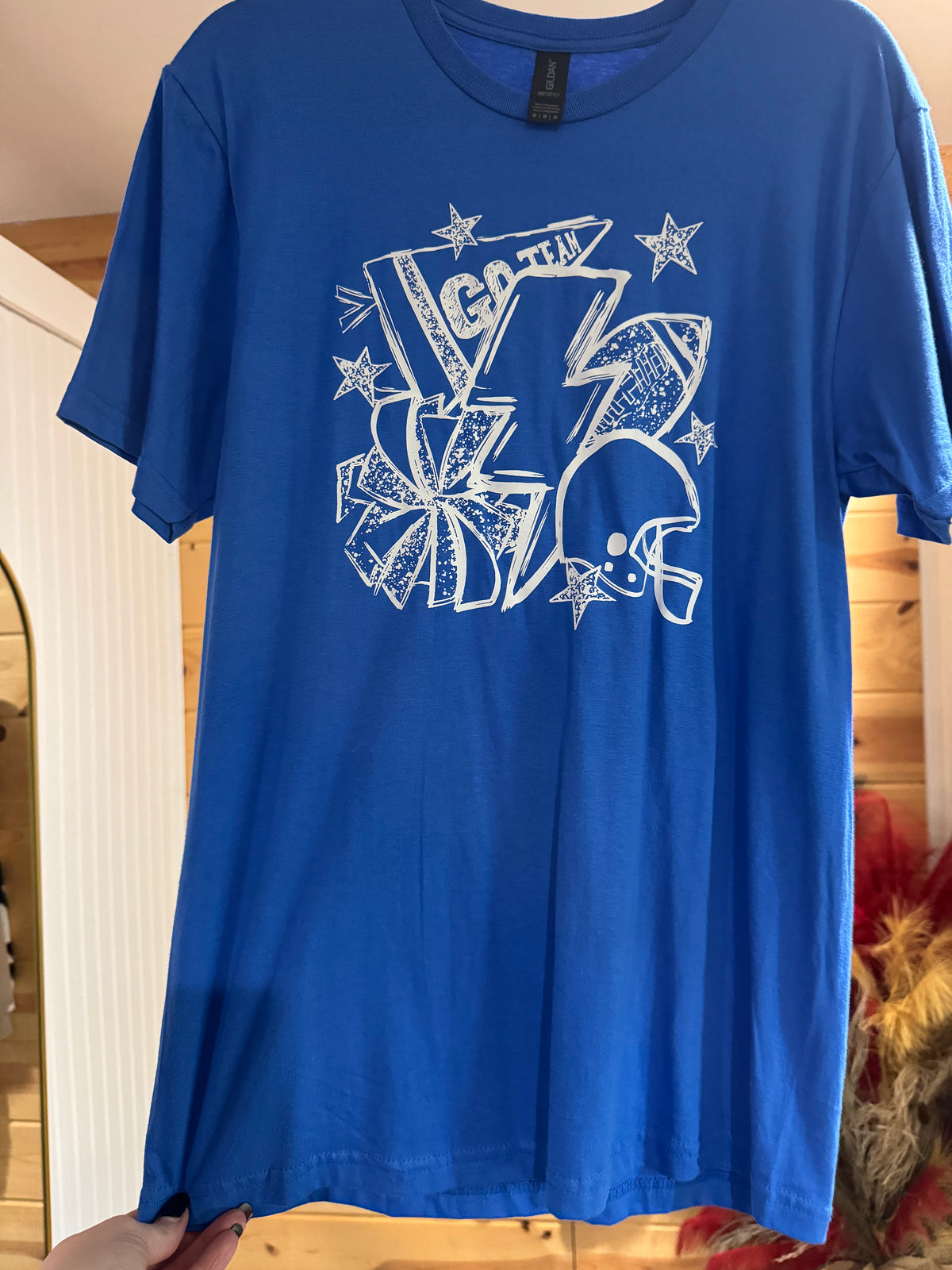 Blue and White Go Team Tee