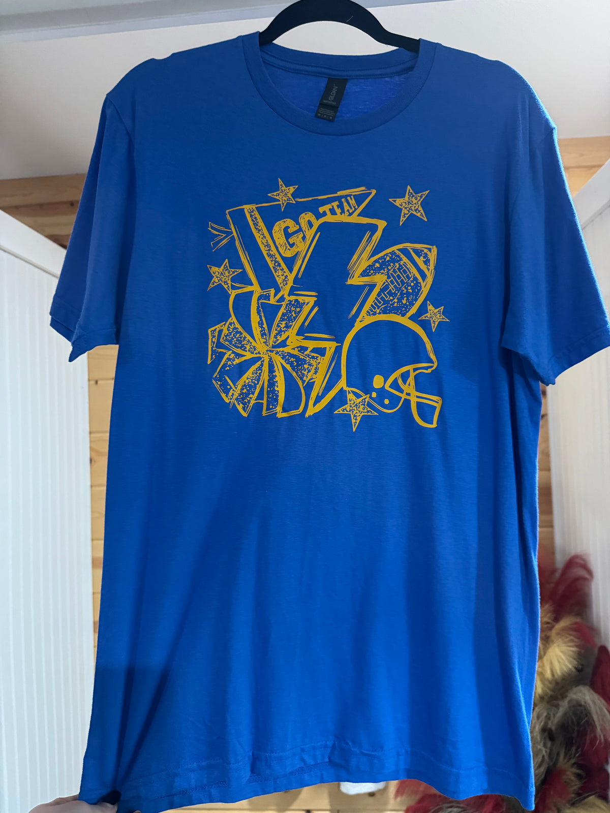 Blue and Gold Go Team Tee