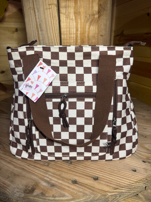 Checkered Purse