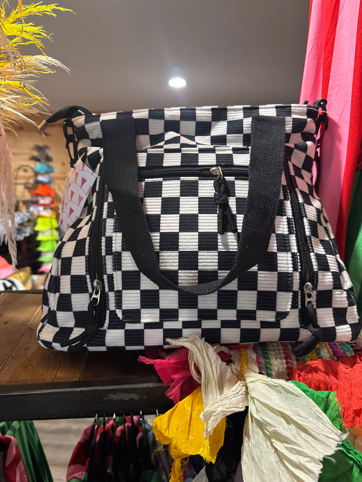 Checkered Purse