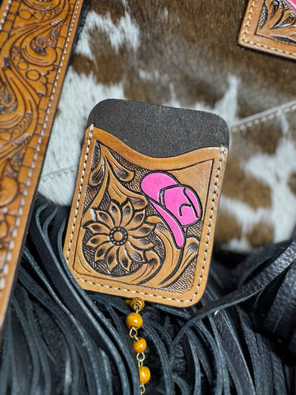 Tooled Phone Stick On Wallet