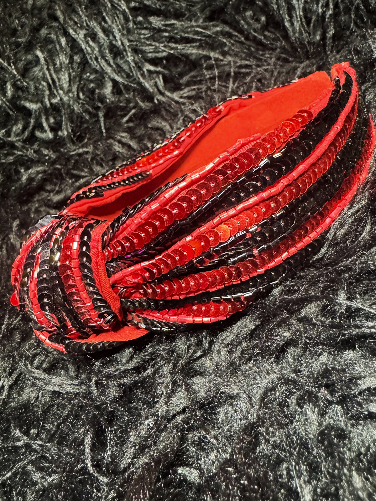 Bleacher Babe Headband-Red